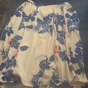 LuLaRoe SZ L Madison pink floral skirt!